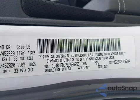 2014 Jeep Grand Cherokee Srt8 z USA, uszkodzony, nr VIN 1C4RJFDJ7EC536055